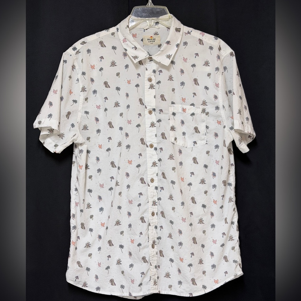 Marine Layer Trippy Icon Shirt - Off White (Size: Large) - Picture 6 of 8